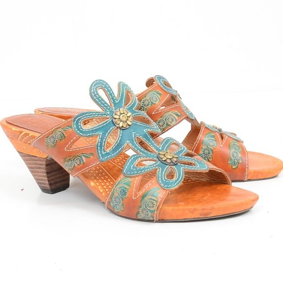 L'Artiste by Spring Step Carlina Flowers Slip On Sandals Size 41 US10 - Picture 10 of 11